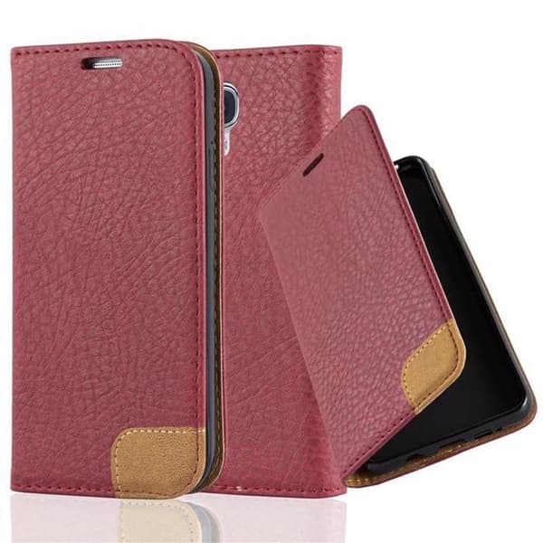 Fodral med lock för Samsung Galaxy S4 Plånboksfodral i RÖD HÖST Skydd Röd