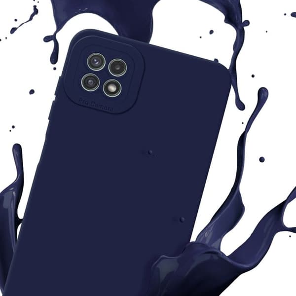 Skyddsfodral för Samsung Galaxy A22 5G i MÖRKBLAU FLUID Stötsäker Skyddsfodral Blå