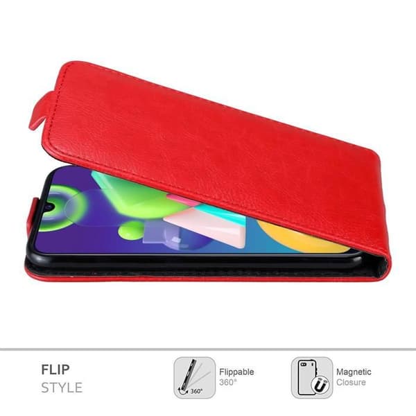 Etui för Samsung Galaxy M31 Flip Case i ÄPPLE RÖD Skydd Röd