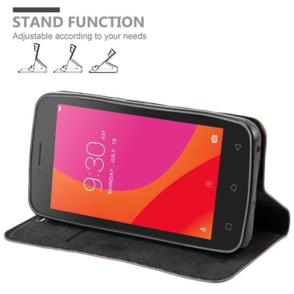 Lenovo A PLUS-fodral i KAFFEBRUN från Cadorabo (INVISIBLE MAGNETIC CLOSURE Design) Helt skyddsfodral med flipflik