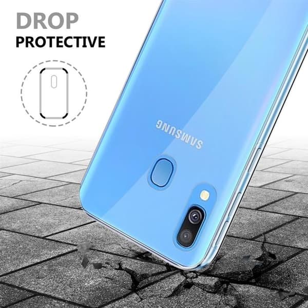 Transparent skal för Samsung Galaxy A40, helskydd Vit