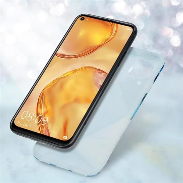 Skal för Huawei NOVA 6 SE / P40 LITE / NOVA 7i i Marmor Grå Vit Blå Nr. 2 Skyddsetui Blå
