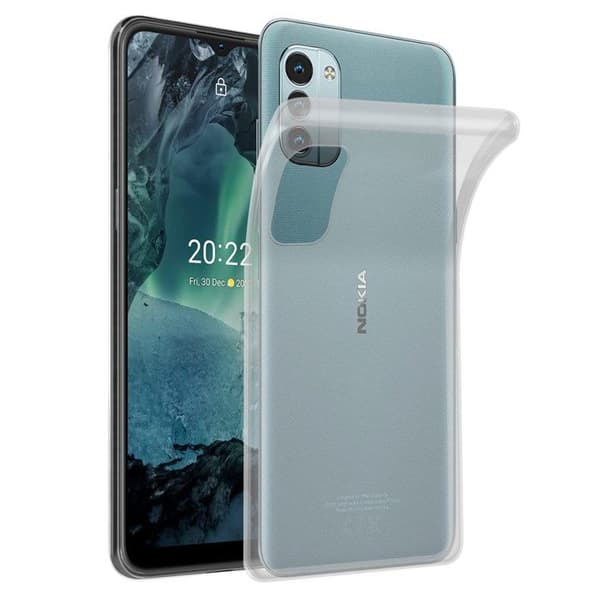 Transparent stötsäker silikonfodral för Nokia G11 / G21 Vit
