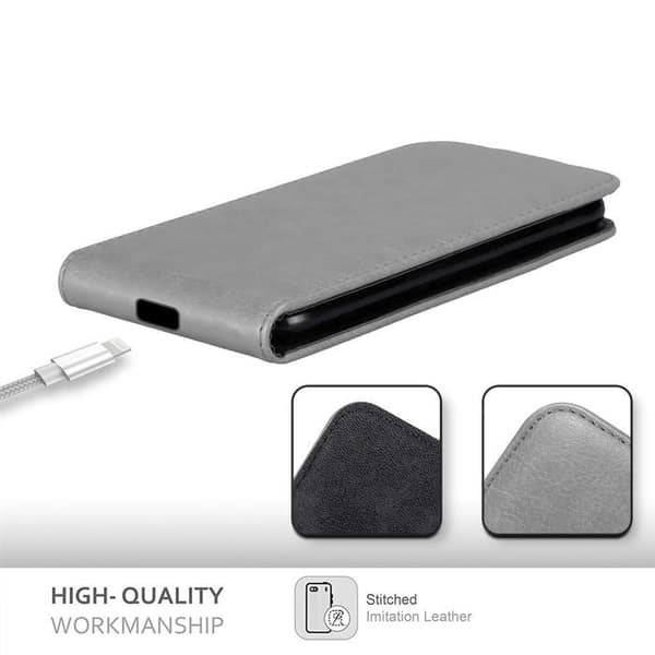 Etui för iPhone 12 PRO MAX Flip-fodral i TITAN GRÅ Skyddsfodral Grå