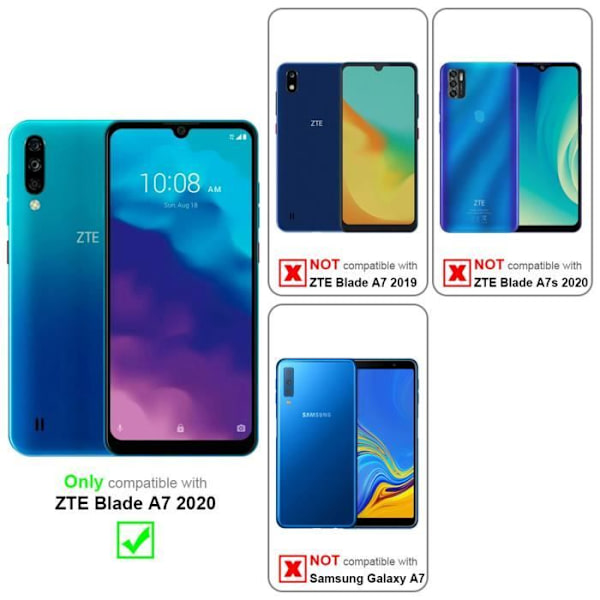 Coque - CADORABO - ZTE Blade A7 2020 - Röda Äpplet - Magnetstängning - Ställfunktion ÄPPELRÖD