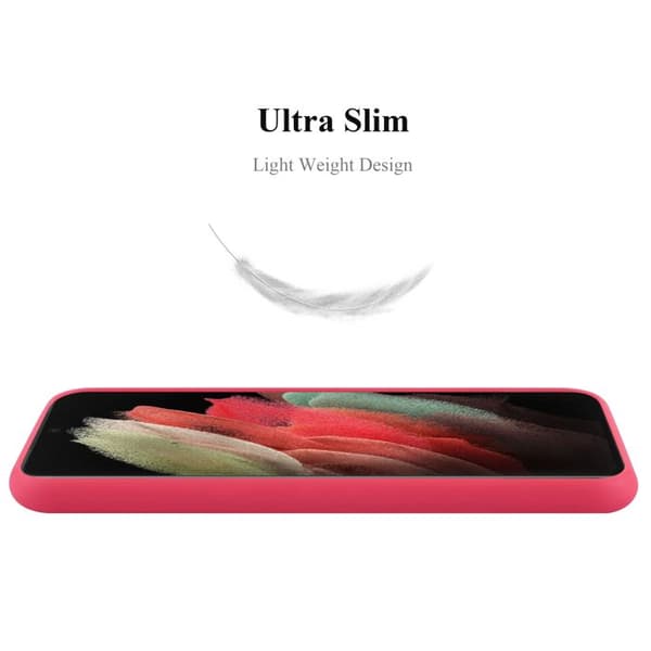 Skyddsskal för Samsung Galaxy S21 ULTRA CANDY RÖD Stötsäker Silikon Röd