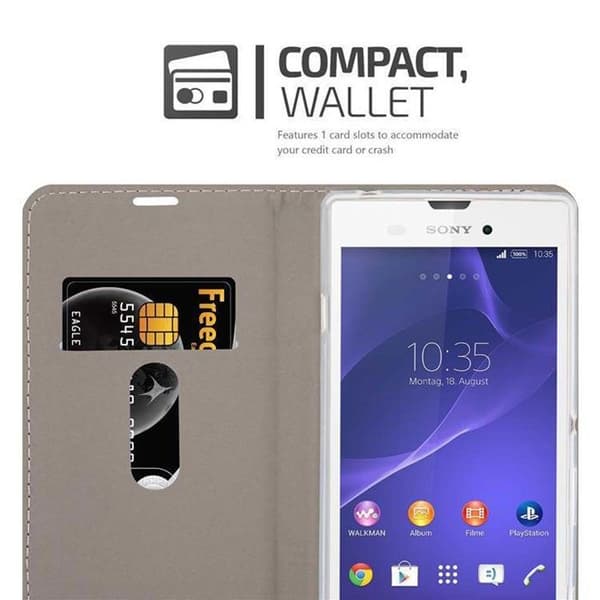 Skyddsfodral för Sony Xperia T3 i GRÅ SVART Stötskyddande Etui Grå