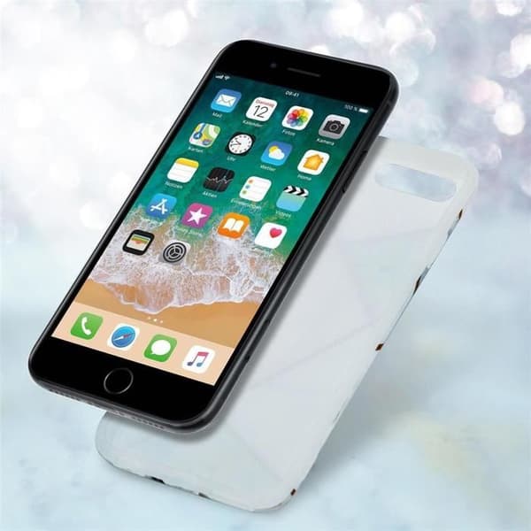 Skal för iPhone 7 PLUS / 7S PLUS / 8 PLUS i Marmor Guld Rosa Nr. 9 Skyddsetui Ros