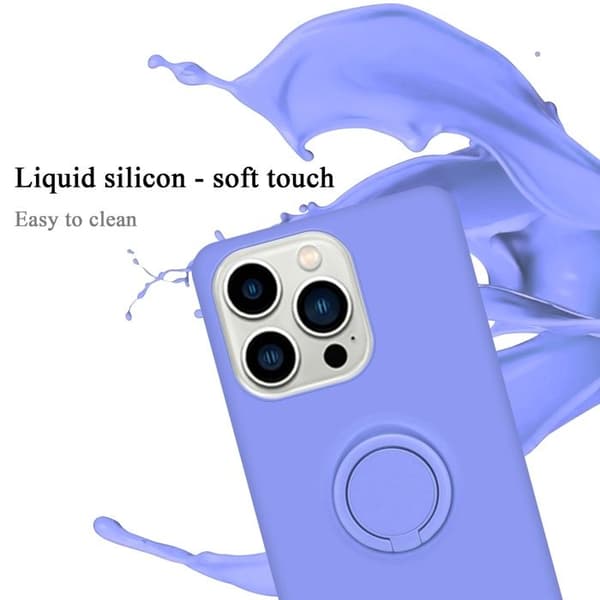 Skal för iPhone 14 PRO MAX i LIQUID PINK Stötabsorberande skydd Ros