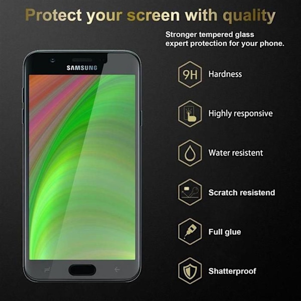 Skärmskydd av härdat glas för Samsung Galaxy J3 2018, högt transparent skyddsfilm. Vit