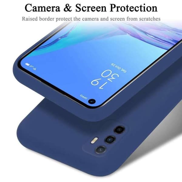 Skyddande stötsäker skal för Oppo A53 i LIQUID BLUE Blå