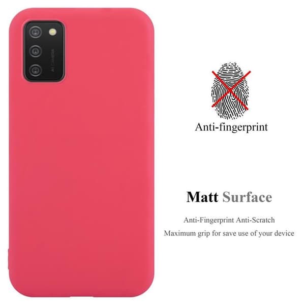 Skyddsfodral för Samsung Galaxy A02s CANDY RÖD Stötsäker Silikon Röd