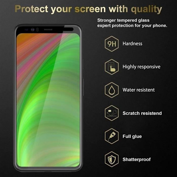 Skyddsglas i härdat glas för Google Pixel 4 XL - Cadorabo - Fullcover - Svart