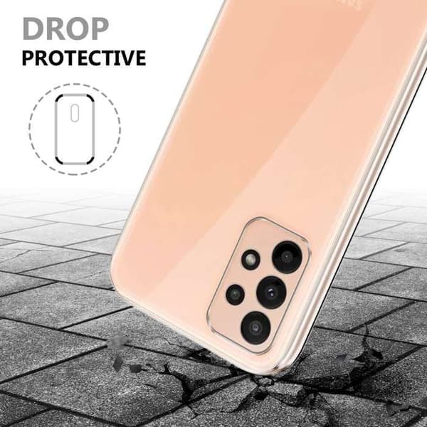 Transparent skydd för Samsung Galaxy A23 4G, helskydd Vit