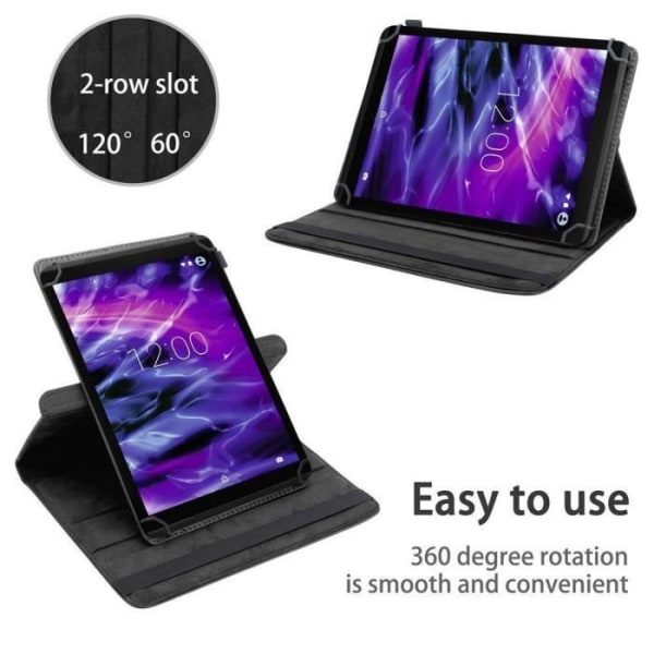 Tablettfodral till Medion LifeTab X10301 i SVART Cadorabo Cover 360 graders skydd i konstläder