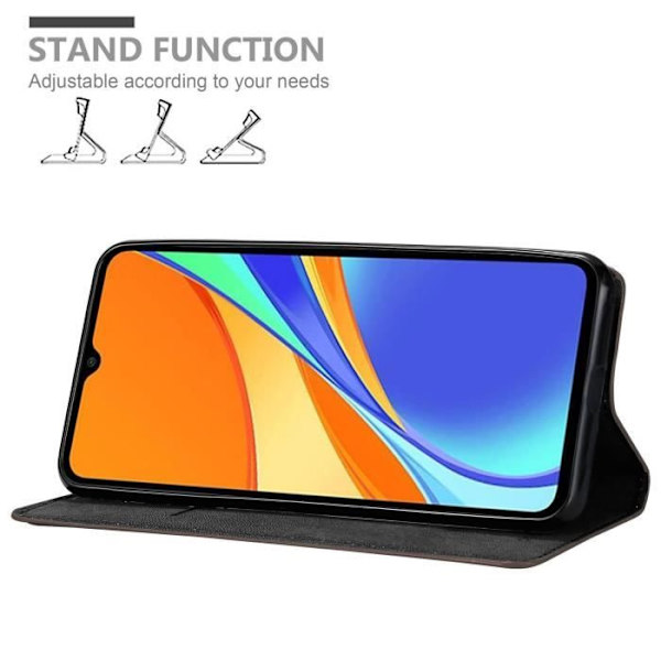 Mobilfodral - CADORABO - Xiaomi RedMi 9C - Kaffeebrun - Magnetstängning - Mjuk kaffe brunt