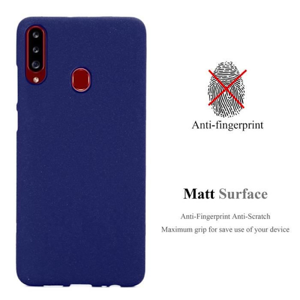 Mobilfodral - CADORABO - Samsung Galaxy A20s - Silikon TPU - Mörkblå frost - Lätt skydd Frost mörkblå