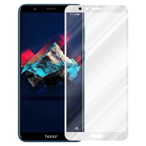 Helt härdat skärmskydd för Honor 7X Vit