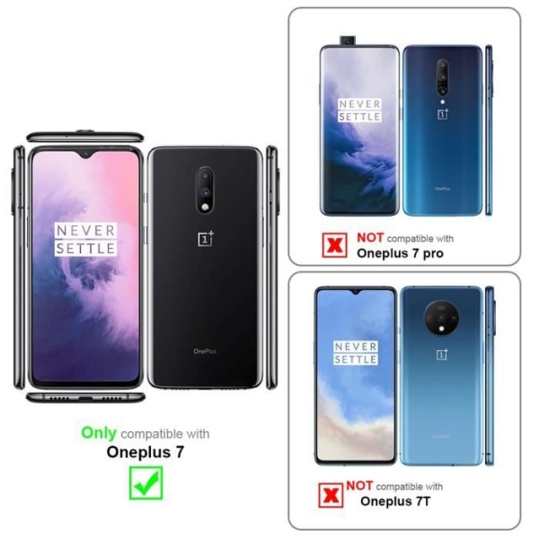 Fodral för OnePlus 7 i JET BLACK Cadorabo Cover Protection Magnetisk stängning Stativfunktion