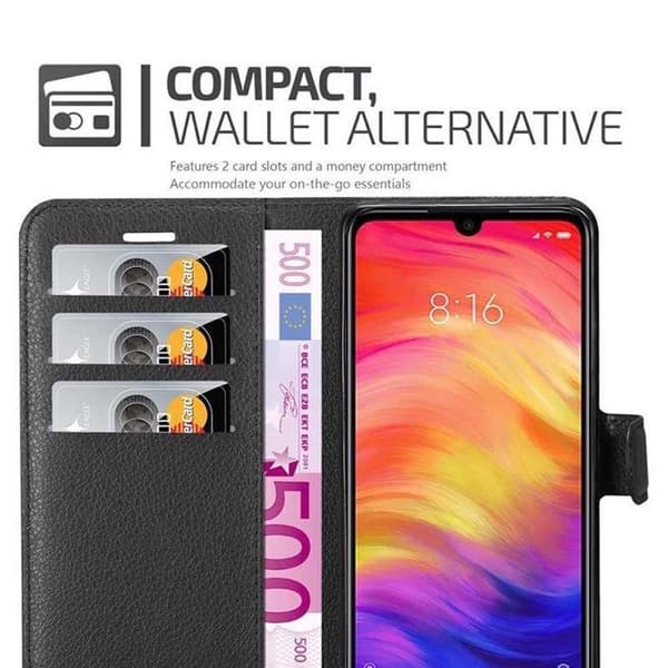Etui för Xiaomi RedMi NOTE 7 i JETSVART Svart