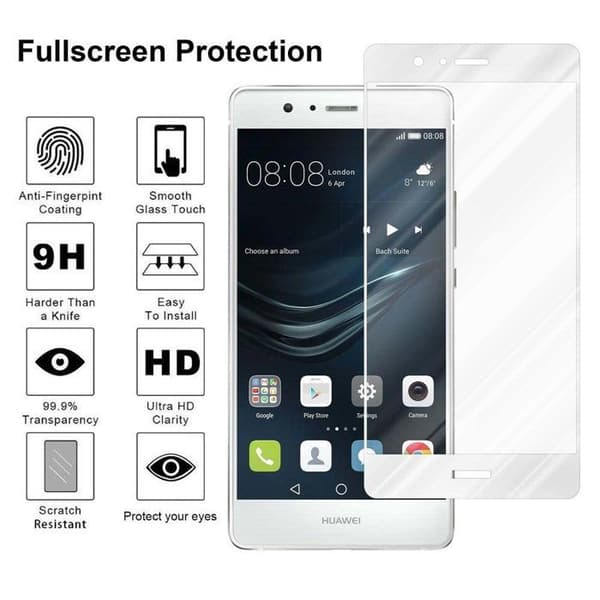 Helt härdat skärmskydd för Huawei P9 LITE 2016 / G9 LITE Vit