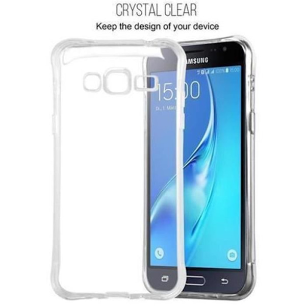 Cadorabo Fodral Samsung Galaxy J1 (6) 2016 < med sele Gel TPU Silikonskydd Fodral Skydd Ultra Slim Bumper TRANSPARENT