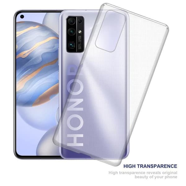 Transparent stötsäker silikonfodral för Honor 30 Vit