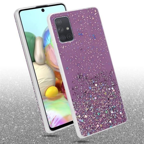 Coque - CADORABO - Samsung Galaxy A71 4G - Lila - Glitter - Skydd i silikon TPU Lila