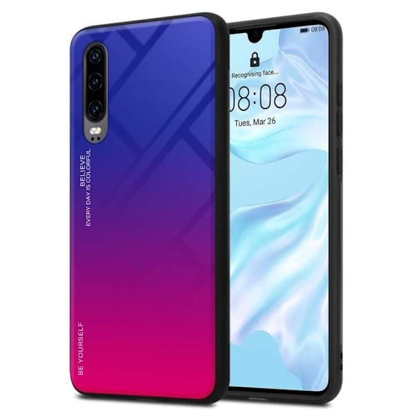 Fodral till Huawei P30 Skal i VIOLTT - RÖD Fodral Skyddsskydd i två färger TPU VIOLETT, RÖD
