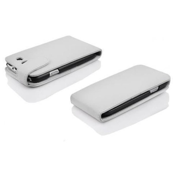 Cadorabo Fodral Huawei ASCEND G525 / G520 DESIGN FLIP Stil Fodral Fodral Fodral konstläder Struktur VIT ALBASTER