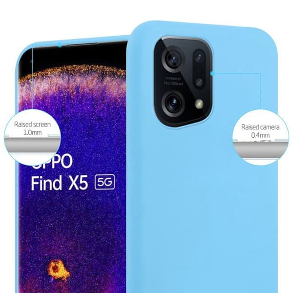 Skyddsskal för Oppo FIND X5 CANDY BLÅ Stötsäker Silikon Blå