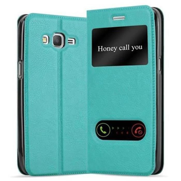 Samsung Galaxy GRAND PRIME Fodral i MINT TURQUOISE av Cadorabo (Design VIEW) Helt skyddsfodral med flipskydd,