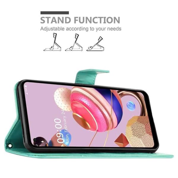 Fodral med lock för Google PIXEL 7 Etui i BLÅ BLOMSTERMÖNSTER Skydd Design Blommig Plånbok Blå