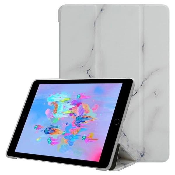 Fodral för iPad MINI / MINI 2 / MINI 3 / MINI 4 / MINI 5 Flip-skal i Vit Marmor Skydd Vit