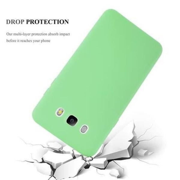 Samsung Galaxy J5 2016 (6) Fodral CANDY PASTELL GREEN Cadorabo DESIGN CANDY Cover TPU Silikonskydd Fodral Cover Ultra Slim Bumper