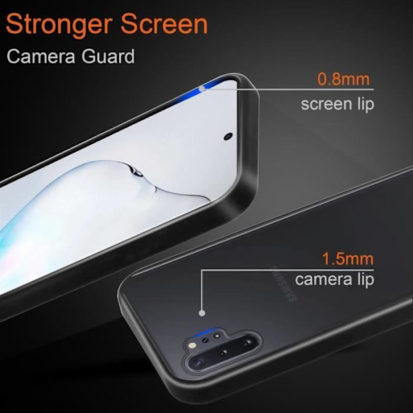 Coque - CADORABO - Samsung Galaxy NOTE 10 - Hybridskydd - Matt design - Silicone TPU Svart