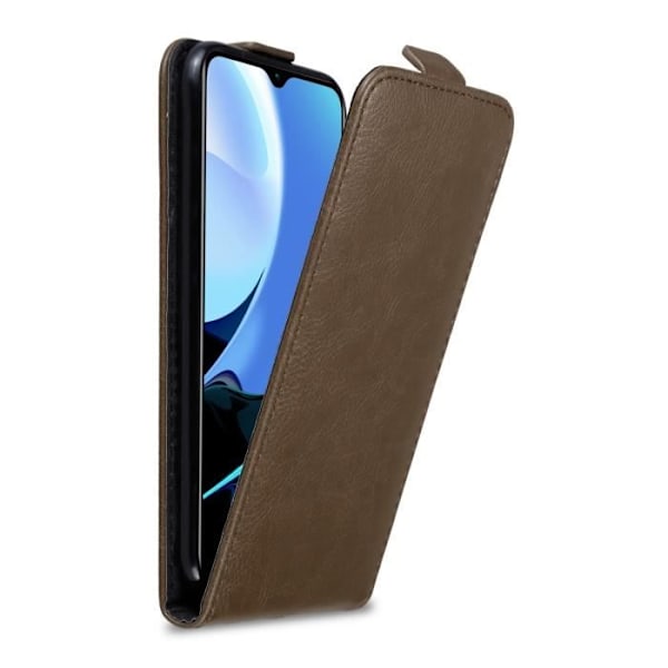 Coque - CADORABO - Xiaomi RedMi 9T / POCO M3 - Kaffeebrun - Magnetflip - Hållbart skydd kaffe brunt