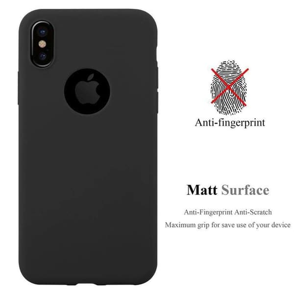 Skyddsfodral för iPhone XS MAX CANDY SVART Stötsäker Silikon Svart