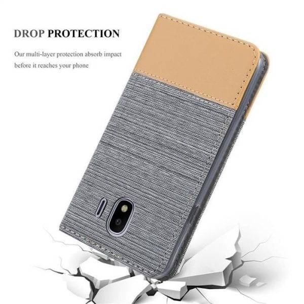 Cadorabo Fodral till Samsung Galaxy J4 2018 i LJUSGRÅ BRUN