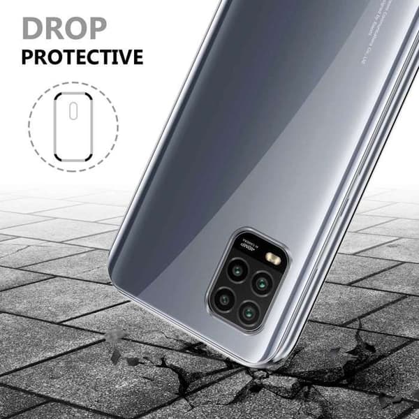 Transparent skal för Xiaomi Mi 10 LITE Heltäckande skydd Vit