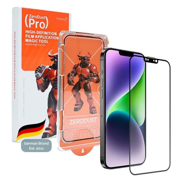 Härdat glas för iPhone 14 PLUS Skärmskydd Vit