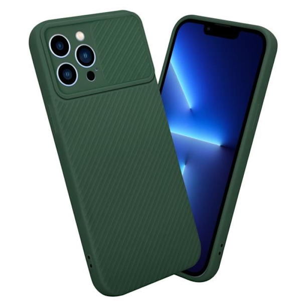 Hus för iPhone 13 PRO MAX - CADORABO - Silikon TPU-skal - Skydd för kameran - Grön - Mjuk Grön
