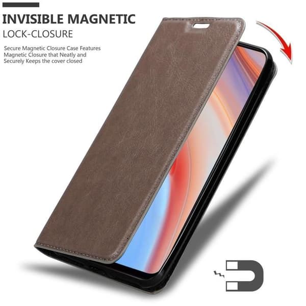 Fodral för Oppo Reno4 Skal i MÖRK BRUN brun