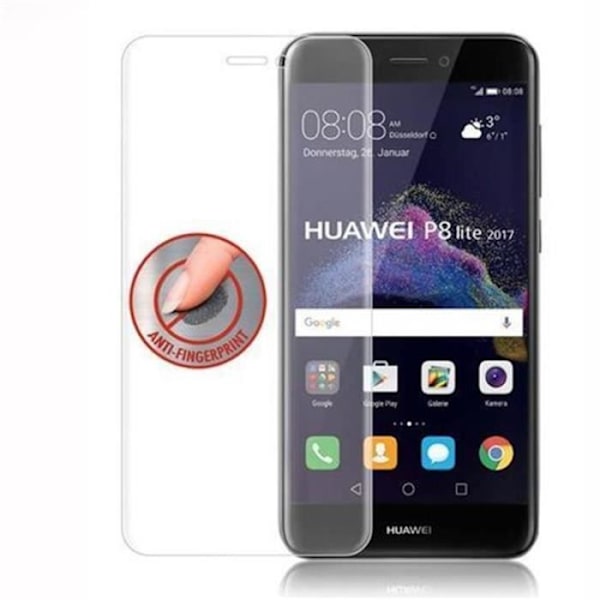 Cadorabo Skärmskydd för Huawei ASCEND P8 LITE (2017 modell)0,3 mm rundade hörn i HÖG TRANSPARENS härdat glas Transparent