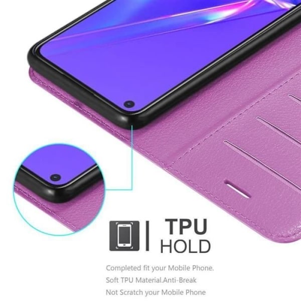 Coque - CADORABO - Oppo A72 - Similicuir - Lila - Stödfunktion för böcker Lila