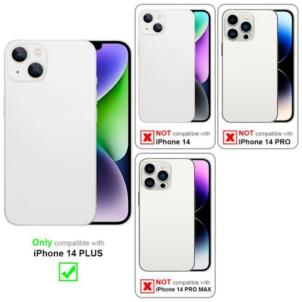 Coque - CADORABO - Apple iPhone 14 PLUS - Transparent - Skydd 360° - Silicone TPU Transparent