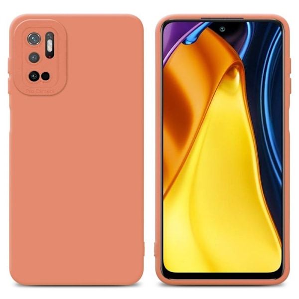 Coque för Xiaomi RedMi NOTE 10 5G / POCO M3 PRO 5G i FLUID LJUSORANGE Fodral Etui Case Cover i flexibelt TPU-silikon Skydd Gul