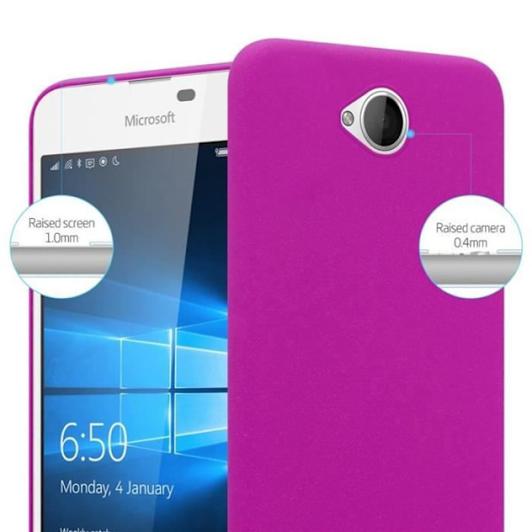 Coque - CADORABO - Nokia Lumia 650 - Hårdt Beskyttelse - Mat Design - Farve Rosa Rosa