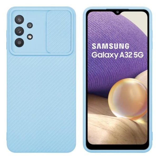 Skal för Samsung Galaxy A32 5G Fodral i Candy Light Blue Silikon TPU Fodral Fodral och kameraskydd