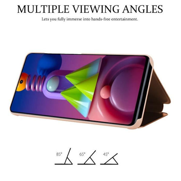 Cadorabo Fodral till Samsung Galaxy M51 i KUNZIT PINK Clear View Mirror Cover 360 graders skydd KUNZIT ROSE